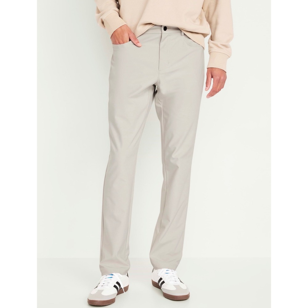 Old Navy Mens 34x32 Slim Tech Hybrid Pants Gray Comfort Waist Hidden Zip Pocket